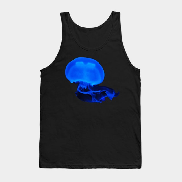 Blue Jellyfish Beautiful Ocean Wildlife Biology Animal Art Tank Top by twizzler3b